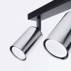 Plafonnier Acier Noir/Chromé GU10 3 Winx Line