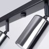 Plafonnier Acier Noir/Chromé GU10 6 Winx Line