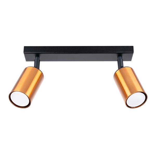 Plafonnier Acier Noir/Cuivre GU10 2 Winx