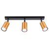 Plafonnier Acier Noir/Cuivre GU10 3 Winx Line