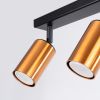 Plafonnier Acier Noir/Cuivre GU10 3 Winx Line