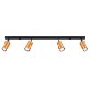 Plafonnier Acier Noir/Cuivre GU10 4 Winx Line