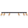 Plafonnier Acier Noir/Cuivre GU10 6 Winx Line