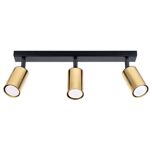 Plafonnier Acier Or/Noir GU10 3 Winx Line