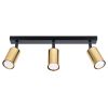 Plafonnier Acier Or/Noir GU10 3 Winx Line