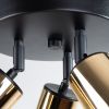 Plafonnier Acier Or/Noir GU10 3 Winx