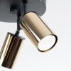 Plafonnier Acier Or/Noir GU10 3 Winx