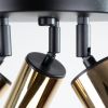 Plafonnier Acier Or/Noir GU10 3 Winx
