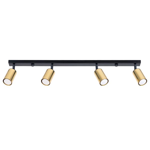 Plafonnier Acier Or/Noir GU10 4 Winx Line