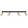 Plafonnier Acier Or/Noir GU10 4 Winx Line