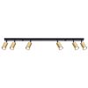 Plafonnier Acier Or/Noir GU10 6 Winx Line