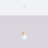 Suspension Verre Blanc/Bois Naturel G9 1 Pekka