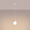 Suspension Verre Blanc/Bois Naturel G9 1 Pekka