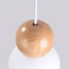 Suspension Verre Blanc/Bois Naturel G9 1 Pekka