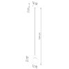 Suspension Verre Blanc/Bois Naturel G9 1 Pekka