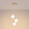 Suspension Verre Blanc/Bois Naturel G9 3 Pekka