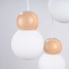 Suspension Verre Blanc/Bois Naturel G9 3 Pekka