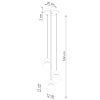 Suspension Verre Blanc/Bois Naturel G9 3 Pekka