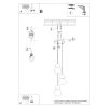 Suspension Verre Blanc/Bois Naturel G9 3 Pekka