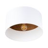 Plafonnier Tissu Blanc/Marron Foncé E27 1 Telesto