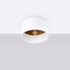 Plafonnier Tissu Blanc/Marron Foncé E27 1 Telesto