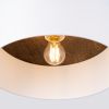 Plafonnier Tissu Blanc/Marron Foncé E27 1 Telesto