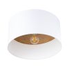 Plafonnier Tissu Blanc/Marron Clair E27 1 Telesto