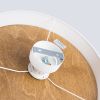 Plafonnier Tissu Blanc/Marron Clair E27 1 Telesto