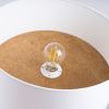 Plafonnier Tissu Blanc/Marron Clair E27 1 Telesto