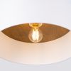 Plafonnier Tissu Blanc/Marron Clair E27 1 Telesto