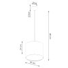 Suspension Tissu Noir E27 1 Nova 30