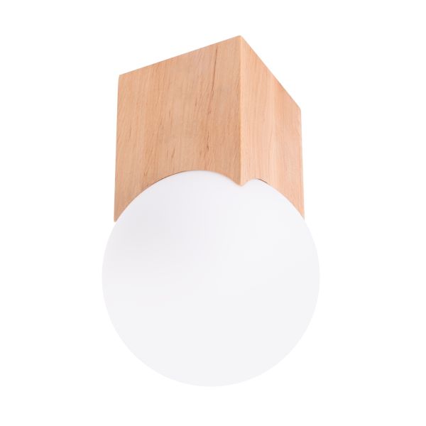 Plafonnier Bois Bois Naturel/Blanc G9 1 Solis