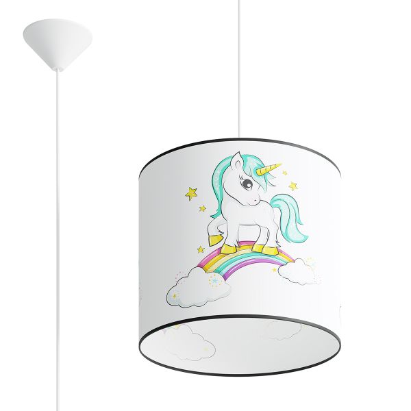 Suspension PVC Multicolore E27 1 Licorne 30