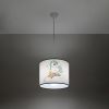 Suspension PVC Multicolore E27 1 Licorne 30