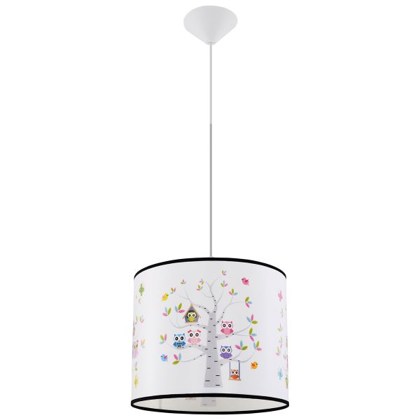 Suspension PVC Multicolore E27 1 Hibou 40