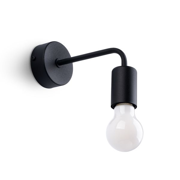 Applique Acier Noir E27 1 Norah
