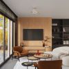 Lustre Acier Blanc/Bois Naturel E27 3 Ember