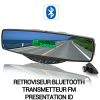 Rétroviseur bluetooth avec ID, FM