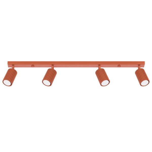 Plafonnier Aluminium Ocre Rouge GU10 4 Karbon Line