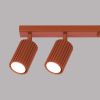 Plafonnier Aluminium Ocre Rouge GU10 6 Karbon