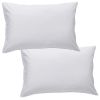 Lot 2 Protèges oreiller 50x70 cm Polyester Quilte Blanc