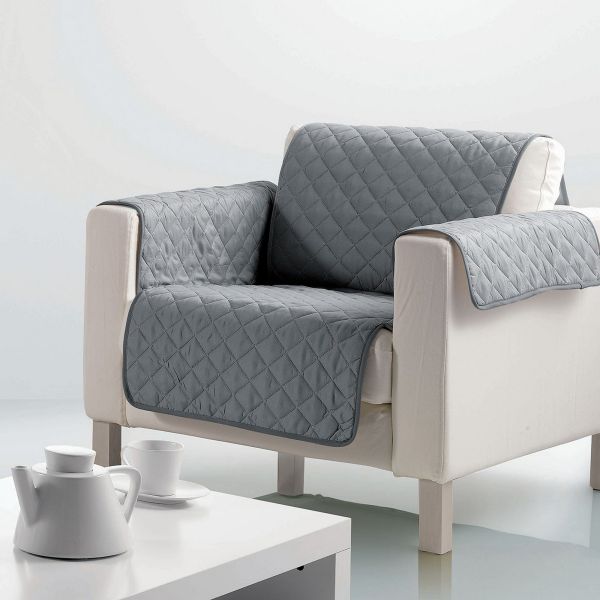 Protège fauteuil 150x175 cm Polyester Gris