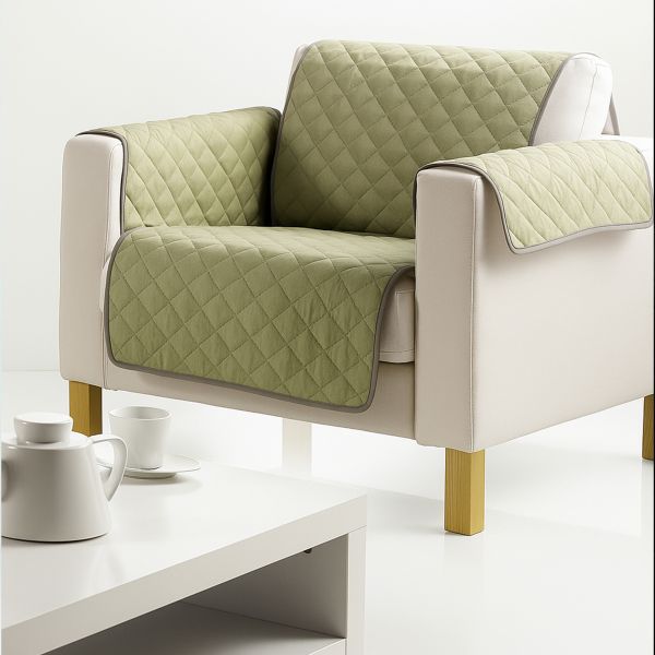 Protège fauteuil 150x175 cm Polyester Argile