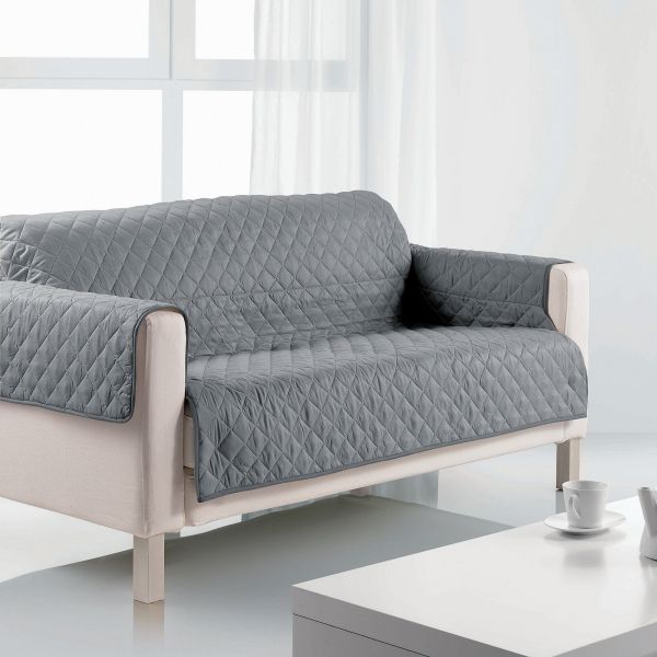 Protège canapé 3 places 175x255 cm Polyester Gris