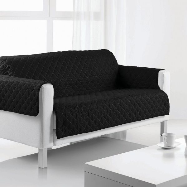 Protège canapé 3 places 175x255 cm Polyester Noir