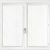 Lot de 2 voilages 60x120 cm Polyester Blanc