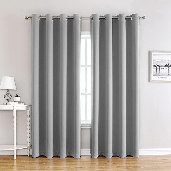 Rideau doublure thermique 135x260 cm Polyester Gris