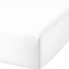 Drap housse 140x190 cm Bambou Métis Blanc