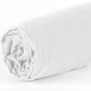 Drap housse 140x190 cm Bambou Métis Blanc