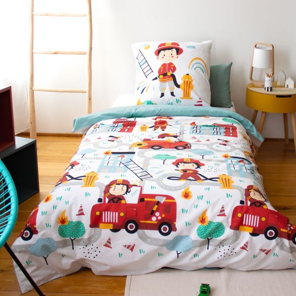 Parure de lit enfant 140x200 cm Coton Bci Kids_Fuego